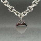 Estate Tiffany & Co. SS Heart Tag Necklace