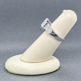 Estate 14K W Gold 5 Stone CZ Ring