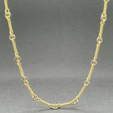 Estate 18K Y Gold 1.7mm 20” Bar Link Chain