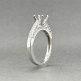 Estate 18K W Gold  0.39ctw SI2/H-I Diamond Eng. Ring Semi-Mount