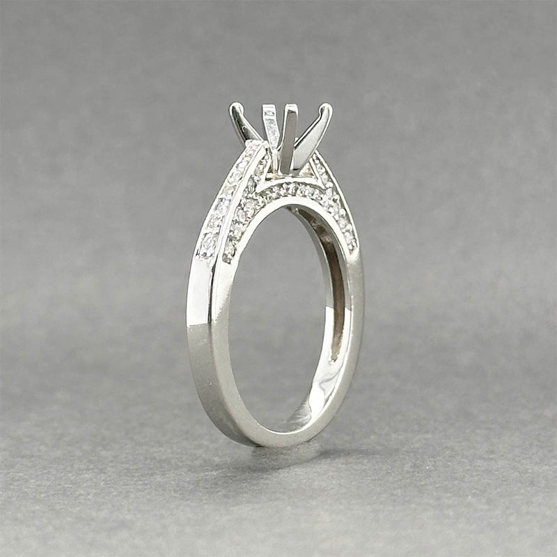 Estate 18K W Gold  0.39ctw SI2/H-I Diamond Eng. Ring Semi-Mount