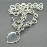 Estate Tiffany & Co. SS Heart Toggle Necklace