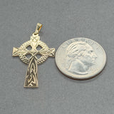 Estate 14K Y Gold 36.5mm Celtic Cross Pendant