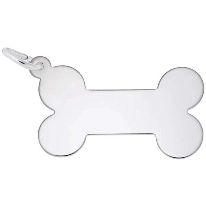 Charm de hueso de perro plano SS 