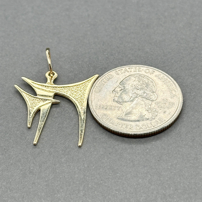 Estate 14K Y Gold Chai Pendant