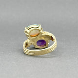 Estate 14K Y Gold 1.62ct Amethyst & 0.93ctw Opal Ring