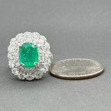 Estate Platinum 2.25ct Emerald & 1.90ctw Diamond Cocktail Ring