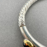 Estate David Yurman SS 18 Turquoise & Iolite Bangle Bracelet