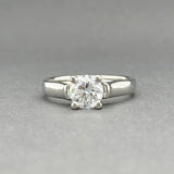Estate Platinum 1.21ct I/VS1 Diamond Eng. Ring GIA