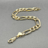 Estate 14K Y Gold 9.5mm Figaro Bracelet