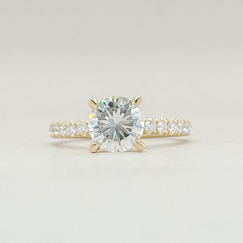 14K Y Gold 0.35ctw G/SI2 Diamond Mounting