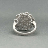Estate 14K W Gold 0.54ctw H-I/SI2-I2 Diamond Flower Ring