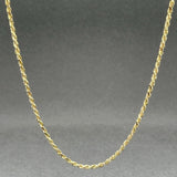 Estate 14K Y Gold 1.7mm 30” Rope Chain