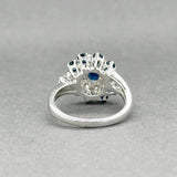 Estate 18K W Gold 1.15ctw Sapphire & 0.64ctw Diamond Ring