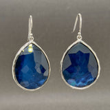 Estate Ippolita SS Blue Quartz Rock Candy Drop Earrings