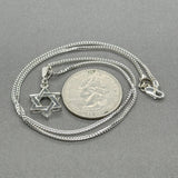 Estate 14K W Gold Star of David Pendant