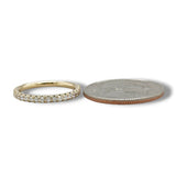 14K Y Gold 0.42ctw G/SI1 French Pave Diamond Band