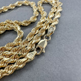 Estate 14K Y Gold 3.8mm 26” Rope Chain