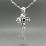 Estate Lagos SS Caviar Pearl Key Pendant