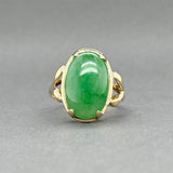 Estate 14K Y Gold 5.17ct Jadeite Cocktail Ring