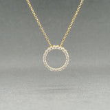 Estate 14K Y Gold 0.25ctw H-I/SI1-2 Diamond Circle Pendant