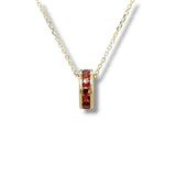 14K Y Gold 0.52ctw Garnet Rondell Pendant