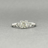 Estate Platinum 0.52ctw H-J/SI1 Diamond Eng. Ring