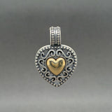 Estate SS 14 Milgrain Heart Pendant