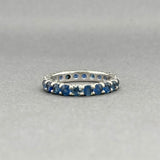 Estate 14K W Gold 2.45ctw Sapphire Eternity Ring