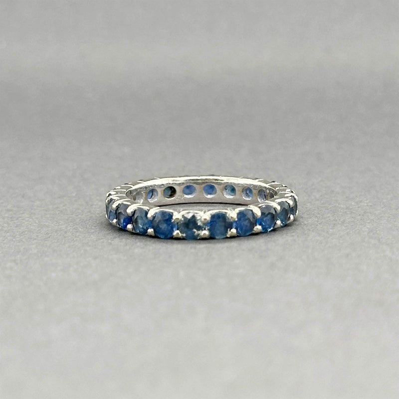 Estate 14K W Gold 2.45ctw Sapphire Eternity Ring