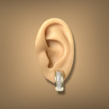 Estate 14K TT Gold 0.58ctw H/SI2-I1 Diamond Huggie Earrings