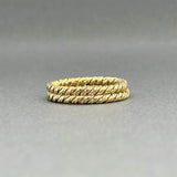 Estate 18K Y Gold set of 2 Twisted Rings