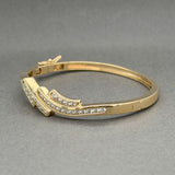 Estate 14K Y Gold 2.21ctw I-J/SI2-I1 Diamond Bangle Bracelet