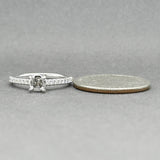 Estate 14K W Gold 0.18ctw H/SI1 Diamond Eng. Ring Semi-Mount