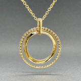 Estate Levian 14K Y Gold 0.90ctw G/VS2-SI1 Diamond Circle Pendant