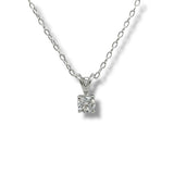 SS 0.25ct  F-G/VS2 Lab Created Solitaire Diamond Pendant
