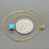 Estate David Yurman 18K Y Gold Turquoise & Diamond Petite Chatelaine Pendant
