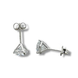 14K W Gold 2.00ctw F/VS1 Lab-Created Diamond Martini Set Earrings