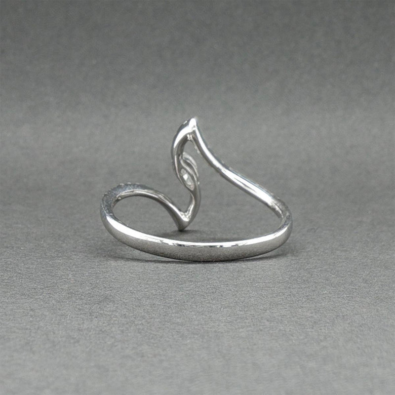 Estate 14K W Gold 0.33ctw Diamond Bypass Ring