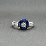 Estate 18K W Gold 1.02ctw Sapphire & 0.48ctw Diamond Ring