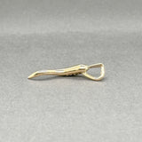 Estate 14K Y Gold 30.5mm Italian Horn Pendant
