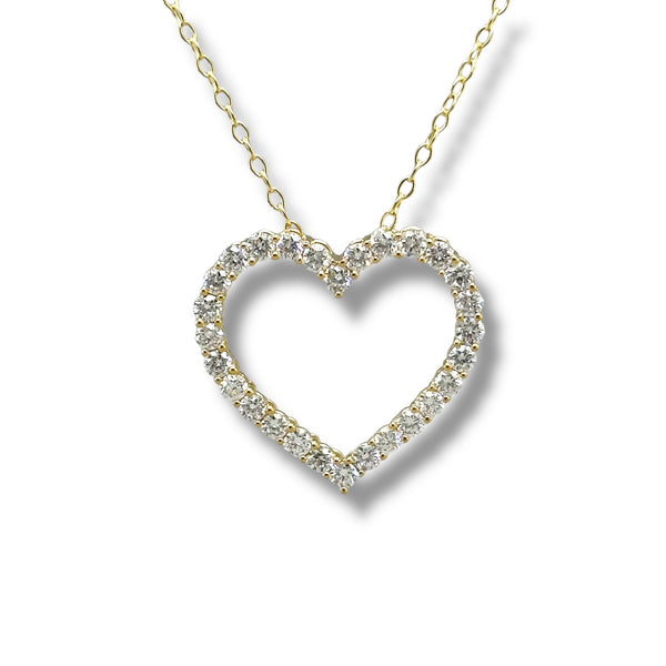 YGP Sterling 1ctw F-G/VS2 Lab Created Diamond Heart Pendant