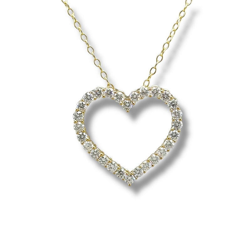 YGP Sterling 1ctw F-G/VS2 Lab Created Diamond Heart Pendant