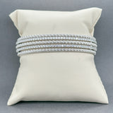 Estate Judith Ripka SS CZ Rope Cuff Bracelet