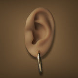 Estate 14K Y Gold 24.87mm Hoop Earrings