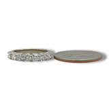 14K W Gold 1.50ctw G/I1 7 Round Diamond Ring