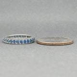 Anillo de eternidad con zafiro de 1,70 quilates en oro de 18 quilates W Estate