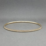 Estate 14K Y Gold 1.03ctw G-H/SI2-I1 Diamond Bangle Bracelet