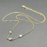 Estate 14K Y Gold 0.45ctw Diamond By The Yard Necklace
