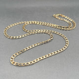 Estate 14K Y Gold 3.4mm 22.5” Square Curb Link Chain